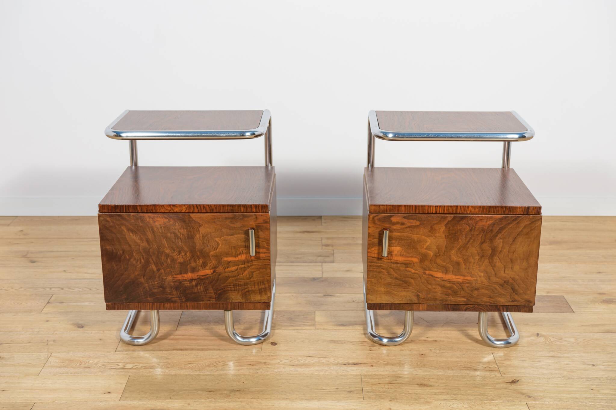 Mid-century nightstands Bauhaus from Mücke-Melder, 1930s, Czechoslovakia, set of 2