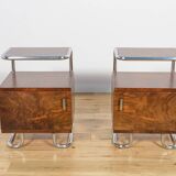 Mid-century nightstands Bauhaus from Mücke-Melder, 1930s, Czechoslovakia, set of 2