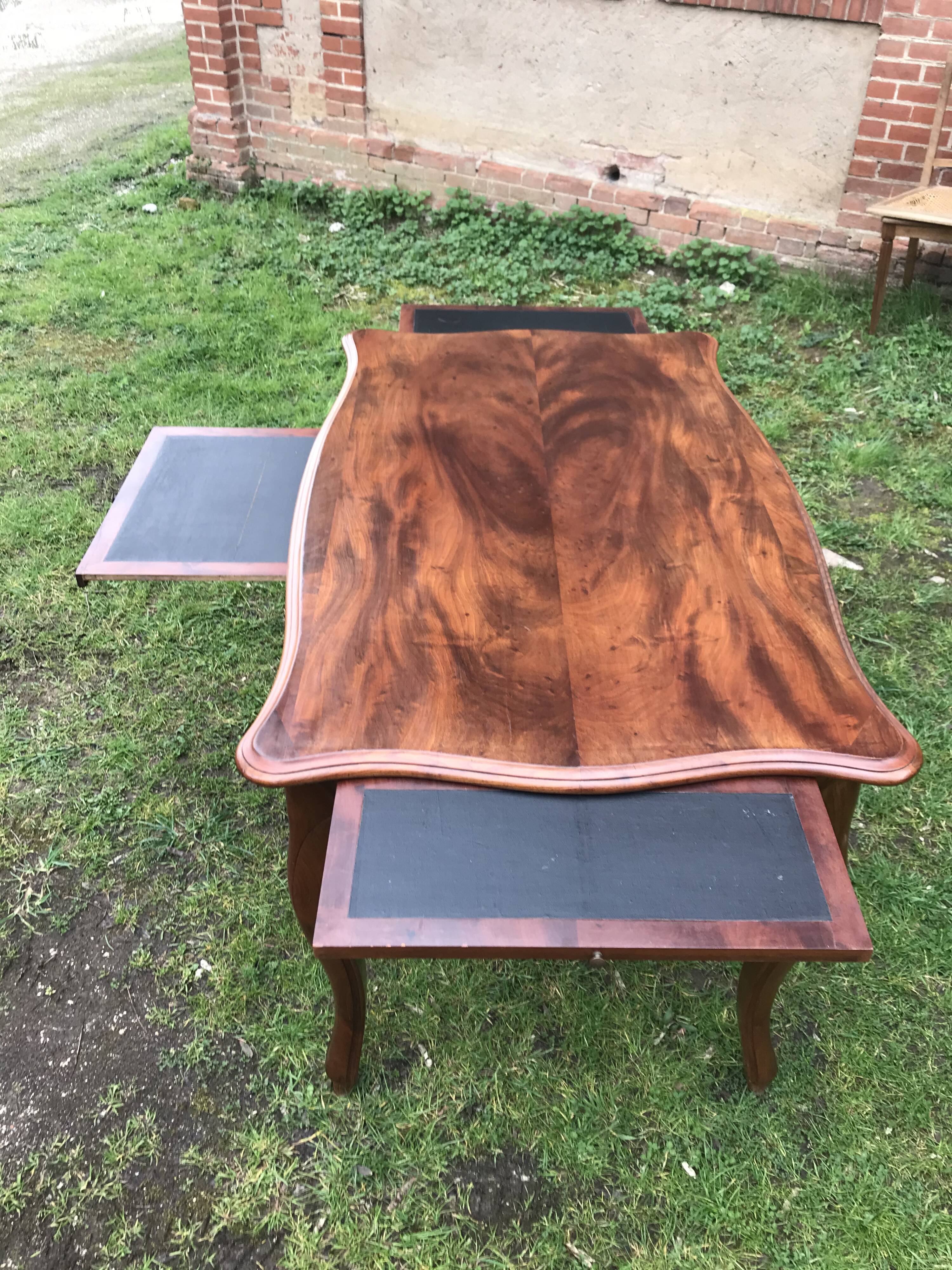 Louis XV-style mahogany desk