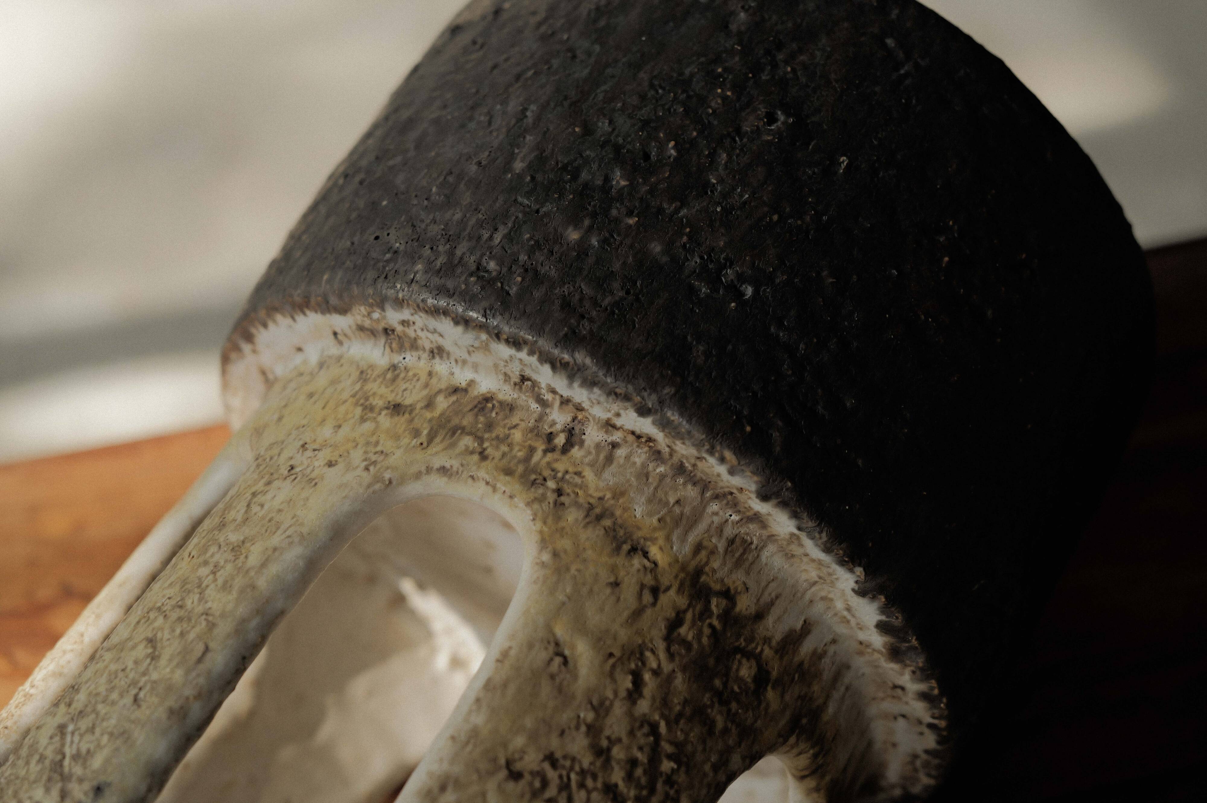 Large sculptural glazed ceramic planter, circa 1970