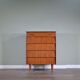 Commode en teck et laiton