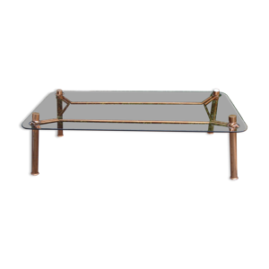 Table basse vintage cuivrée