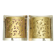 Mid-Century Modern Brutalist Brass Wall Lamps from Boréns, Set of 2, 1970s