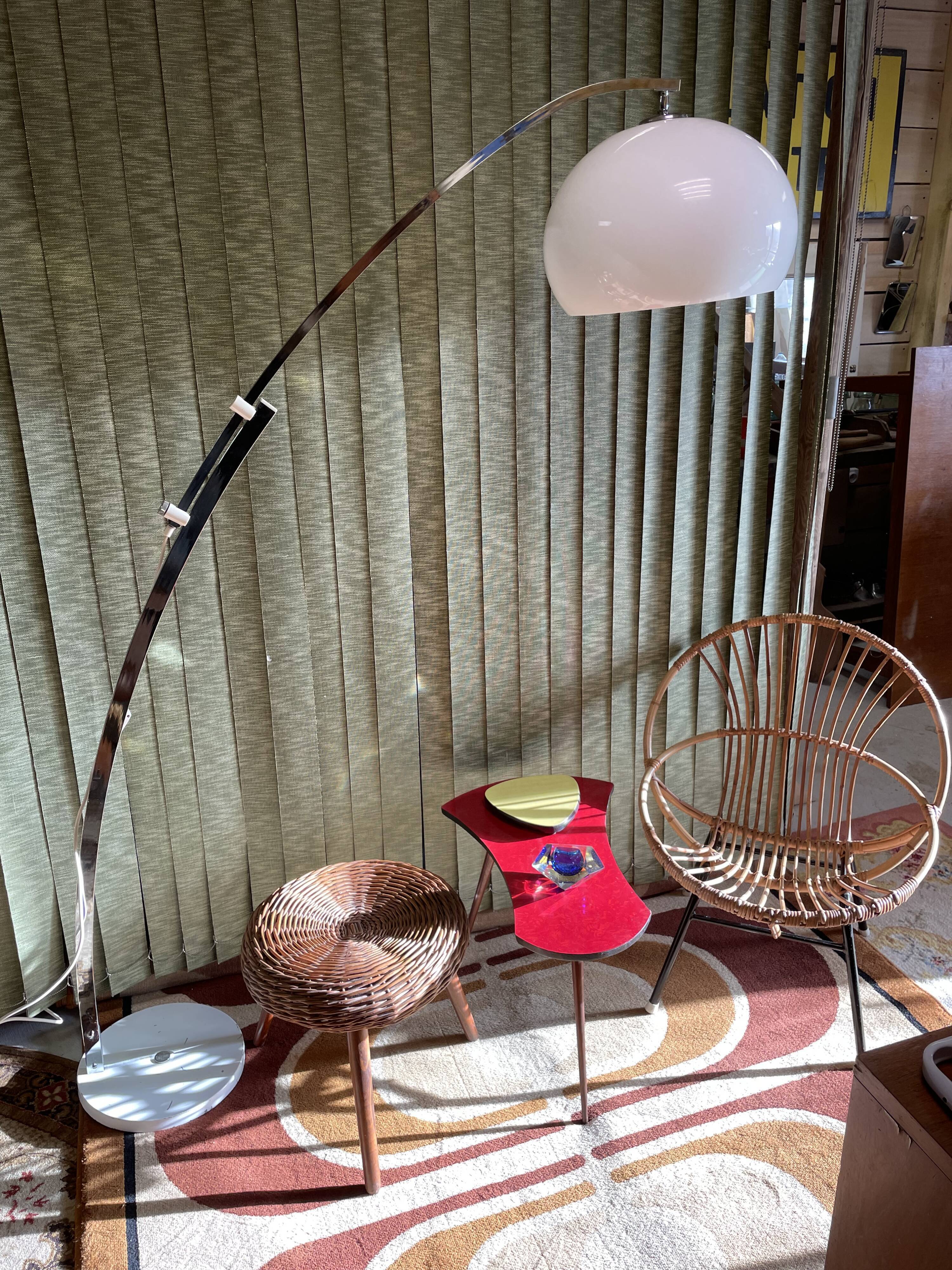 Adjustable arc floor lamp design Guzzini year 70