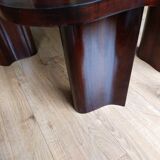 Table basse contemporaine en acajou massif