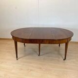 Swiss Biedermeier Extendable Dining Table in Walnut and Brass, 1820s