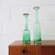 Vases bouteilles en verre vert de Villeroy et Boch