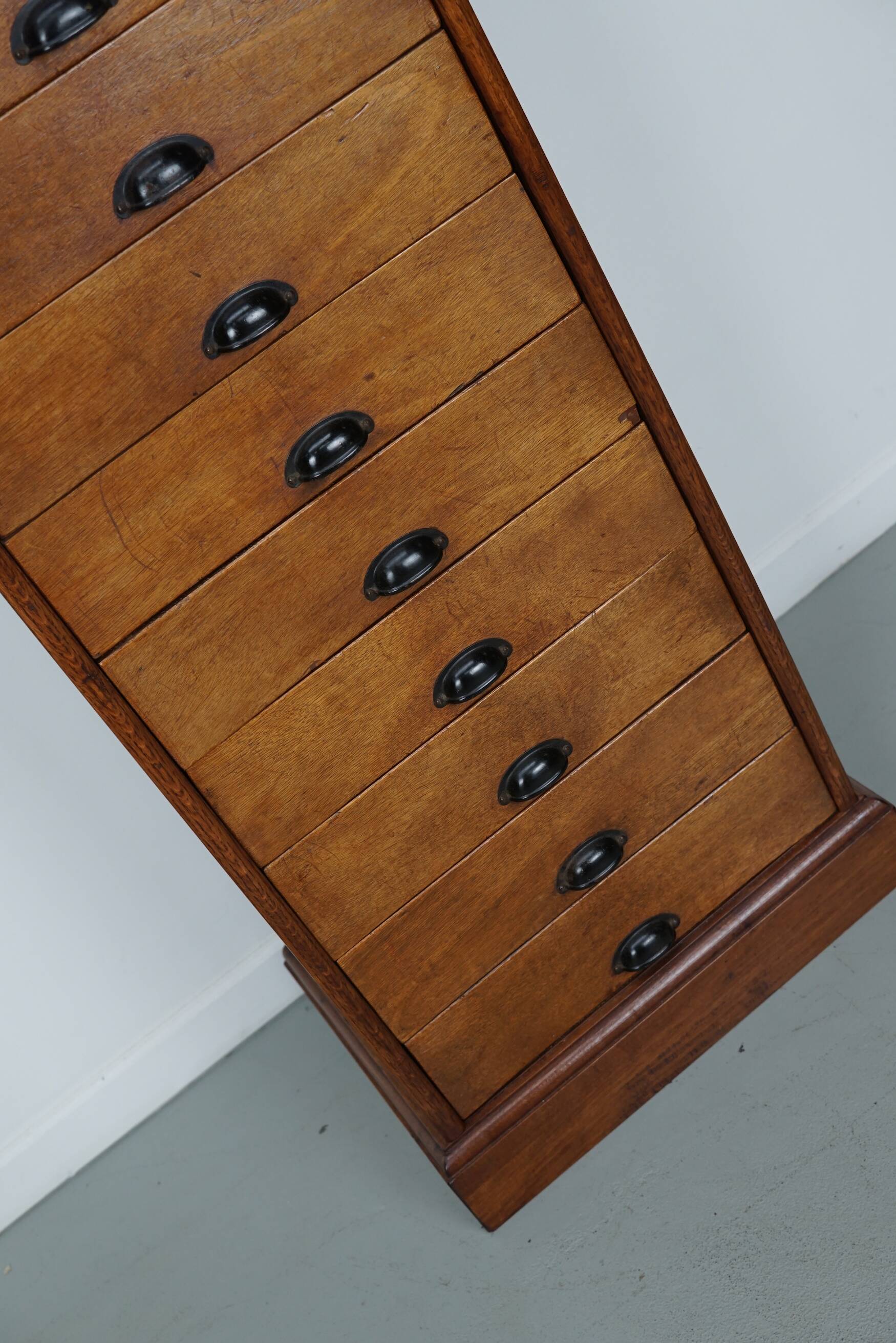 Vintage Dutch Poplar Apothecary / Filing Cabinet, 1950s