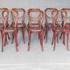 Set of two chairs Thonet n°28 heart, perforated wood seat -1903