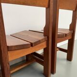Set of table and 4 chairs, 60s mountain furniture