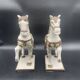 Large pair of crackled ceramic horses – China 20th century