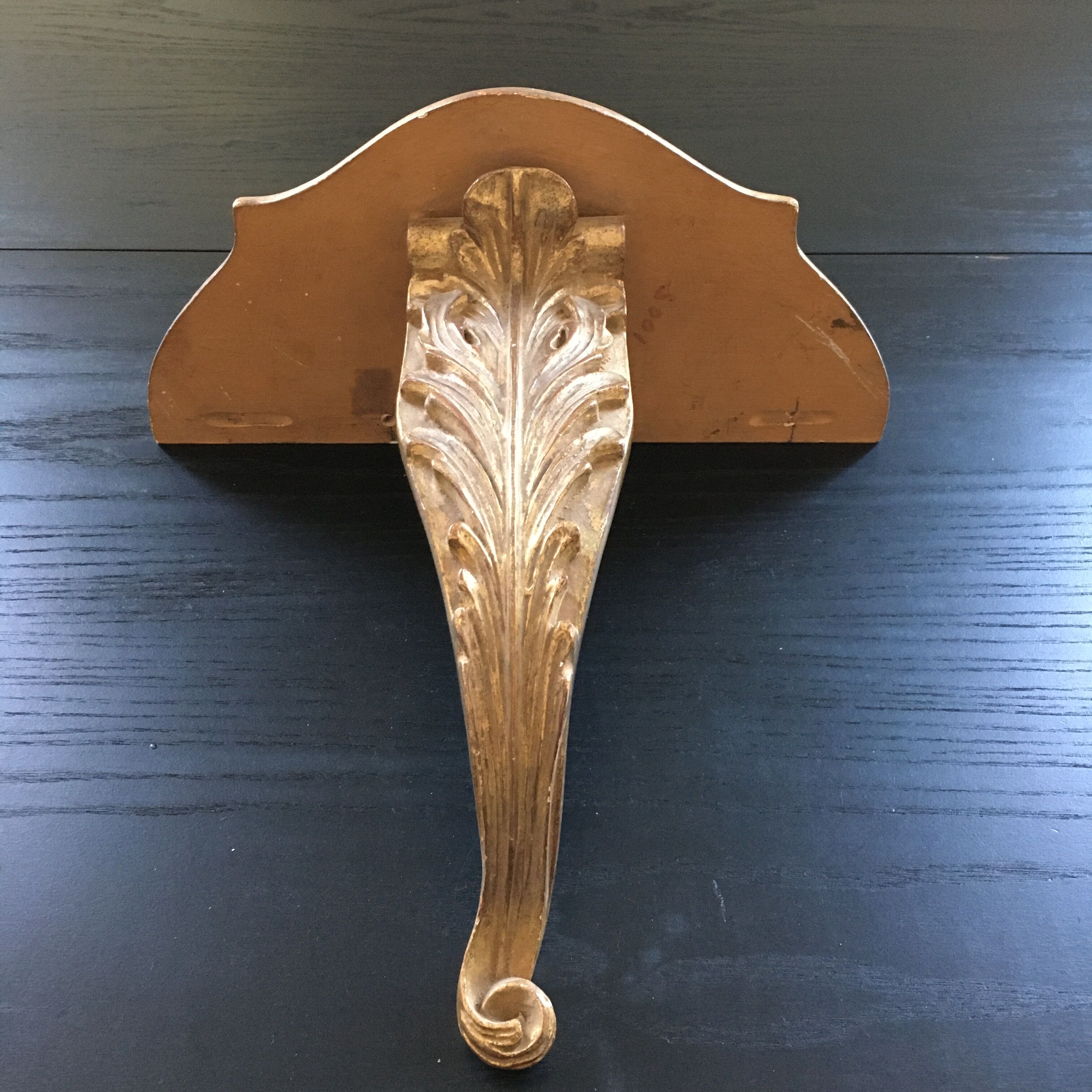 Gold patinated wall console