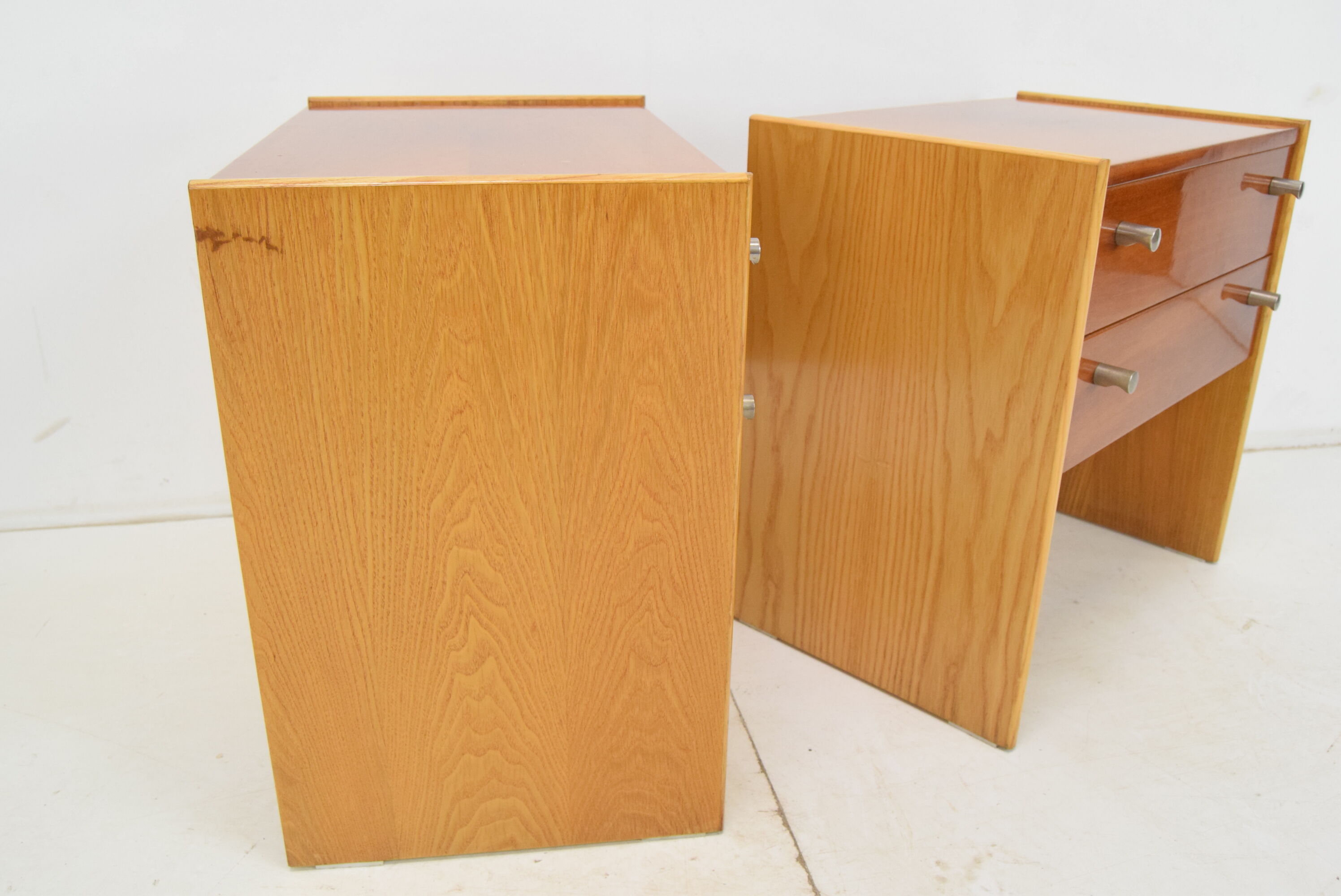 Pair of mid-century Bedside Tables,Bucovice,1970's.