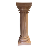 Elegant Metal Stucco Lacquered Pedestal Column with Doric Capital