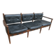 Cadett 3-seater sodfa in teak and leather by Eric Merthen, Sweden 1960s
