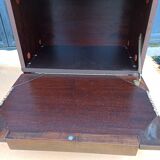 Pair of bedside tables wood and fabric - table