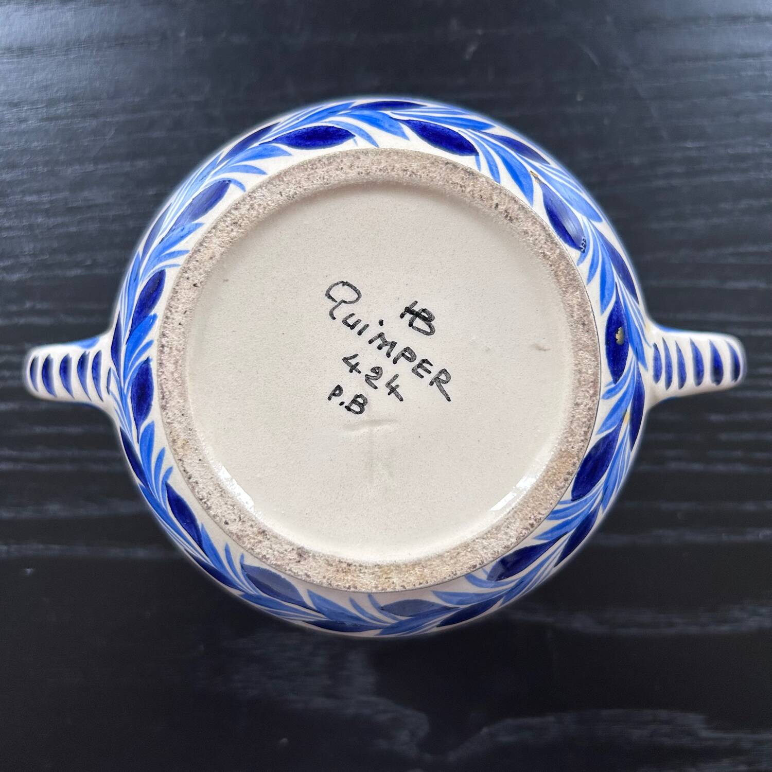 HB Quimper sugar bowl