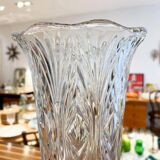 Large transparent glass vase