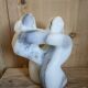 Marble statuette dated and signed F. Gelhausen "Embraced Nude"