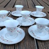 Set of 6 Limoges Haviland porcelain cups