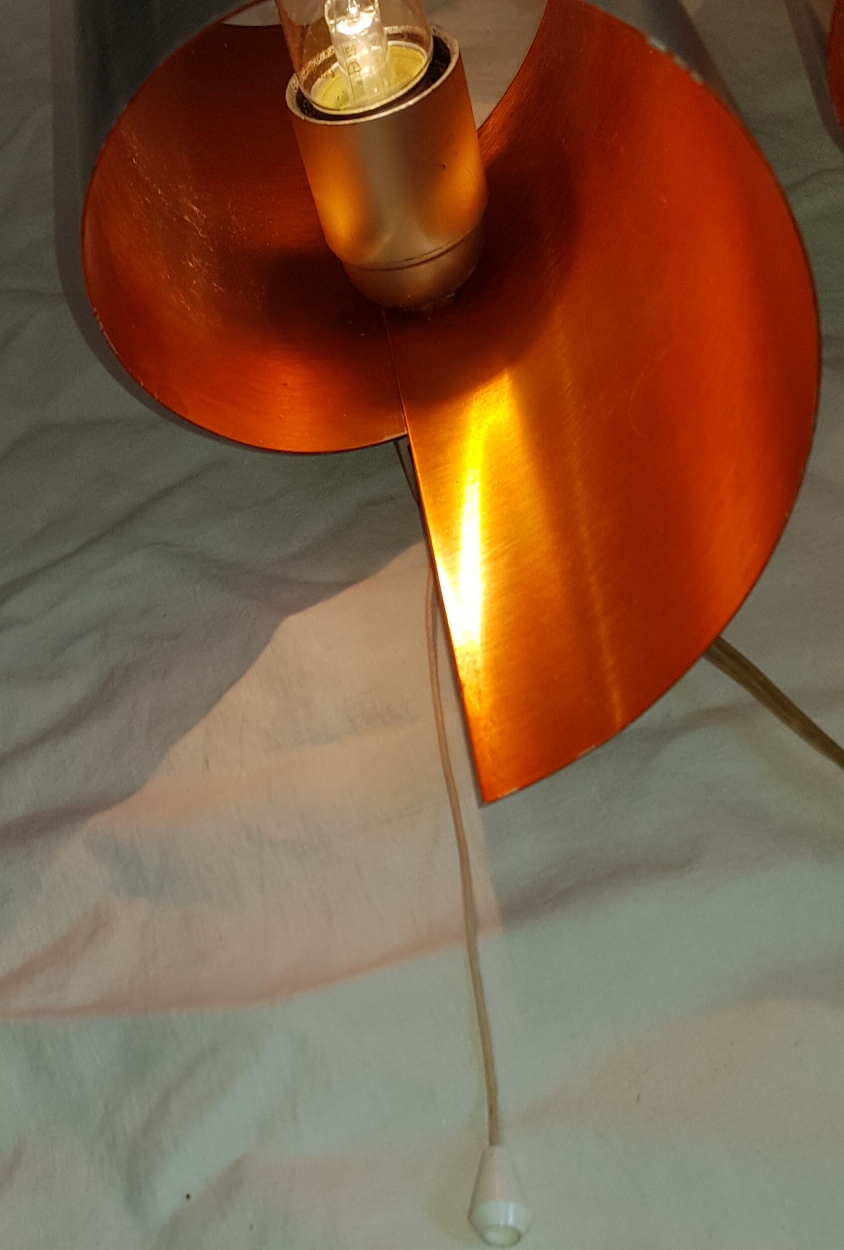 Pair of 70s brushed steel sconces