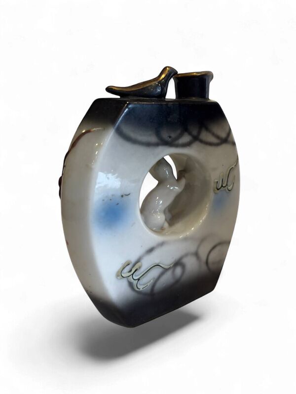 Vase en porcelaine Japonais Chat Porte-Bonheur