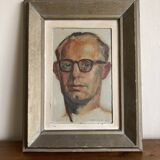 Portrait of a modernist man, oil on panel, 1947.
