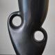 Vase noir céramique vintage forme libre