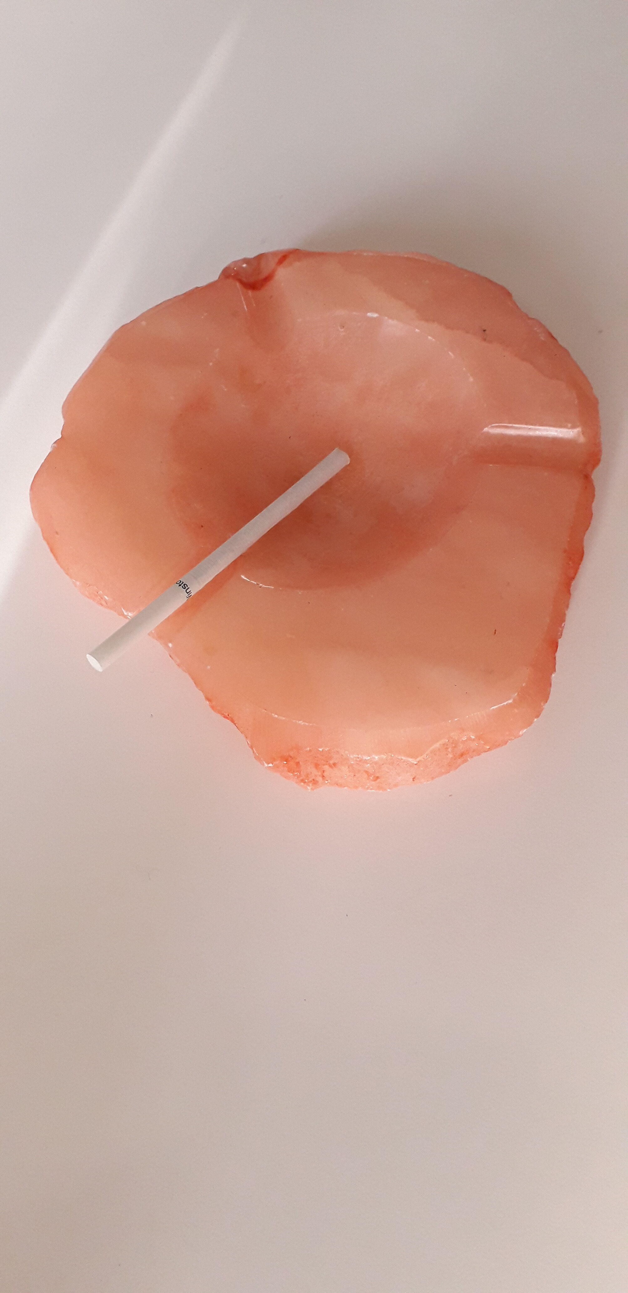 Pink marble ashtray