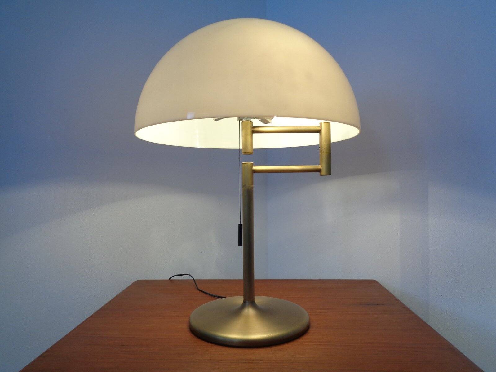 Adjustable Brass and Plastic Desk Lamp from Staff, 1960s