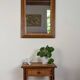 Wood and rattan mirror
