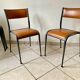 2 chaises d’école adulte mullca 510 design vintage années 60 originale