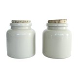 Lot de 2 pots à moutarde en grès