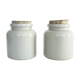 Lot de 2 pots à moutarde en grès