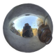 Boule de sorcière antique 7 cm 1800s couleur argent