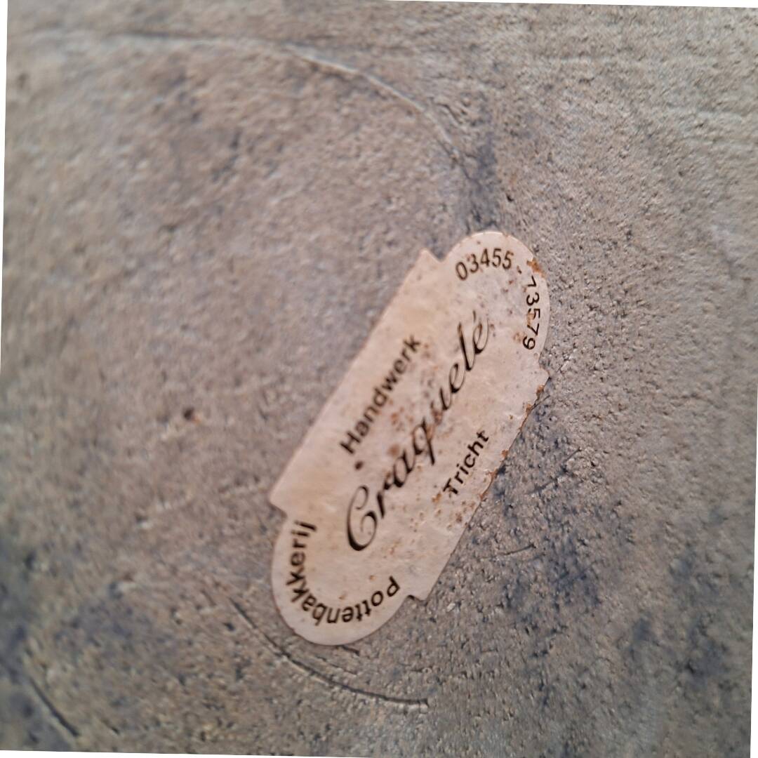 Artisan Ceramic Serving Dish Bowl -Independent Pottery Studio - 1970s, the Netherlands