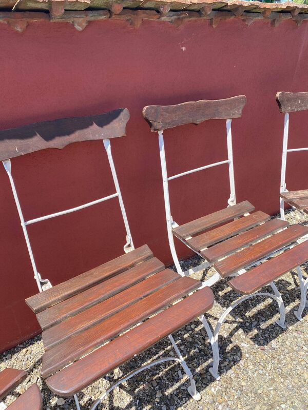 Lot de 4 chaises de jardin / bistrot