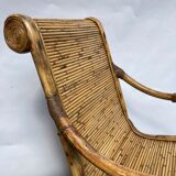 Pair of Vivai del Sud rattan wicker bamboo chairs