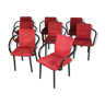 Set of 8 Mandarin chairs by Ettore Sottsass edited by Knoll