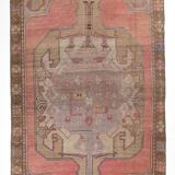 5x11 Rug For Living Room Red Brown Turkish Vintage Rug 150x338Cm