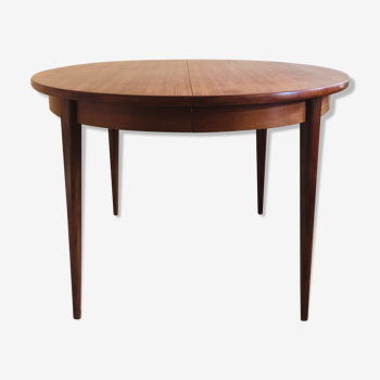 Teak round table, with extension, 1960