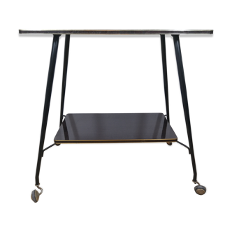 Desserte formica vintage dark brown