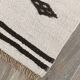 Tapis de couloir contemporain blanc et noir 2x9, 76x263 cm
