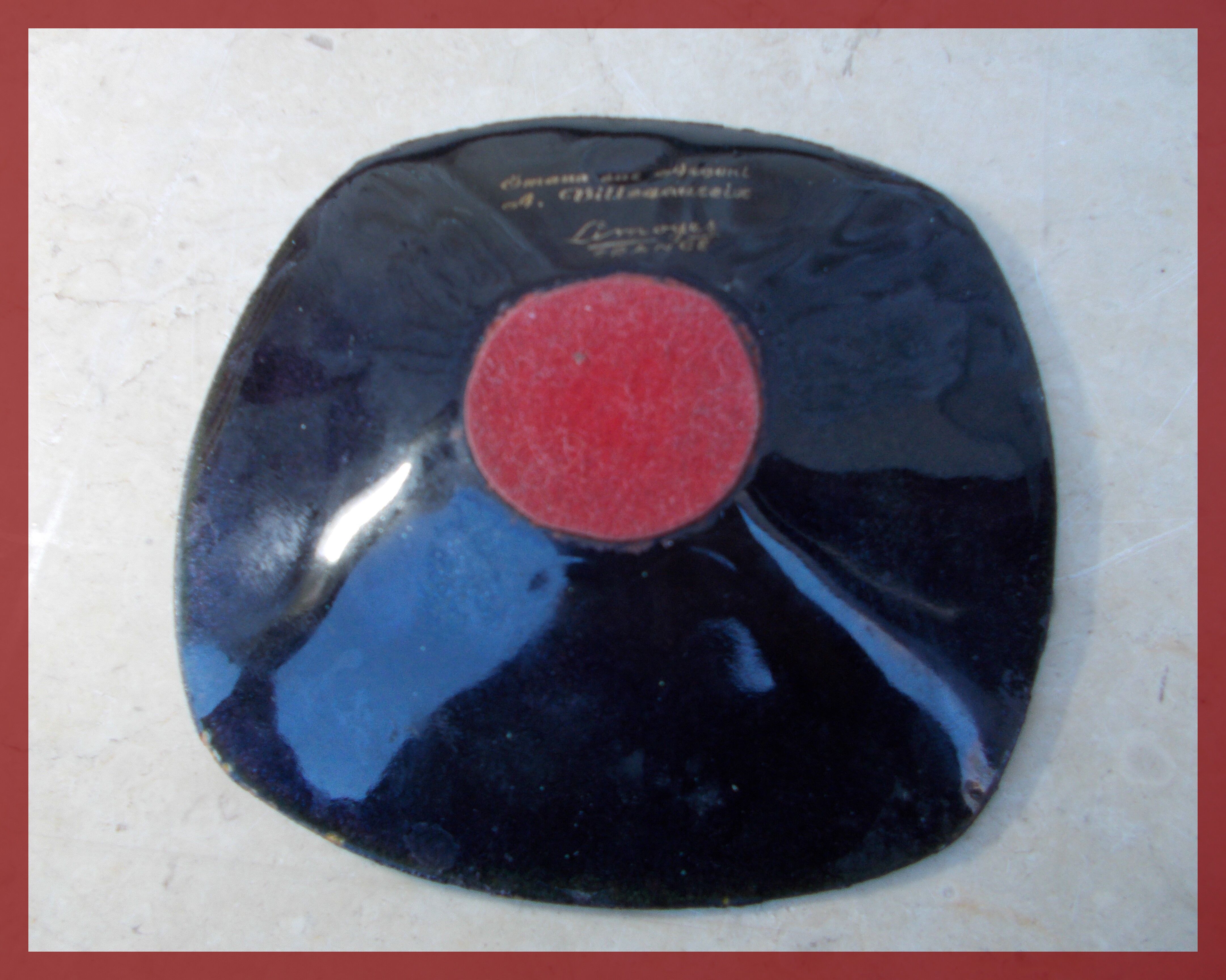 Pocket enamel on silver enamel signed Villegoureix