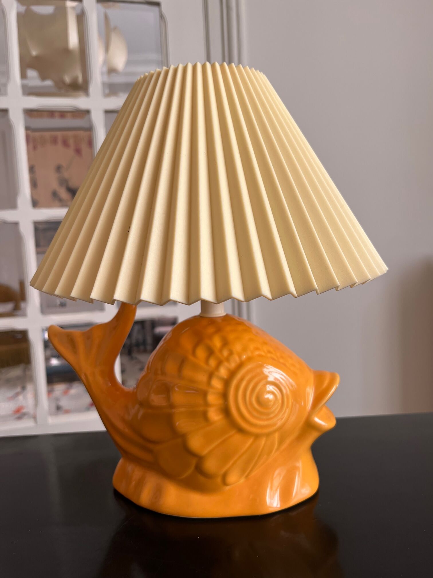 Ceramic fish lamp