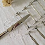 Set of 12 Christofle knife rests, Moderne 1912 model