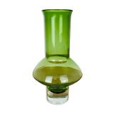 Scandinavian glass vase Riihimaki green