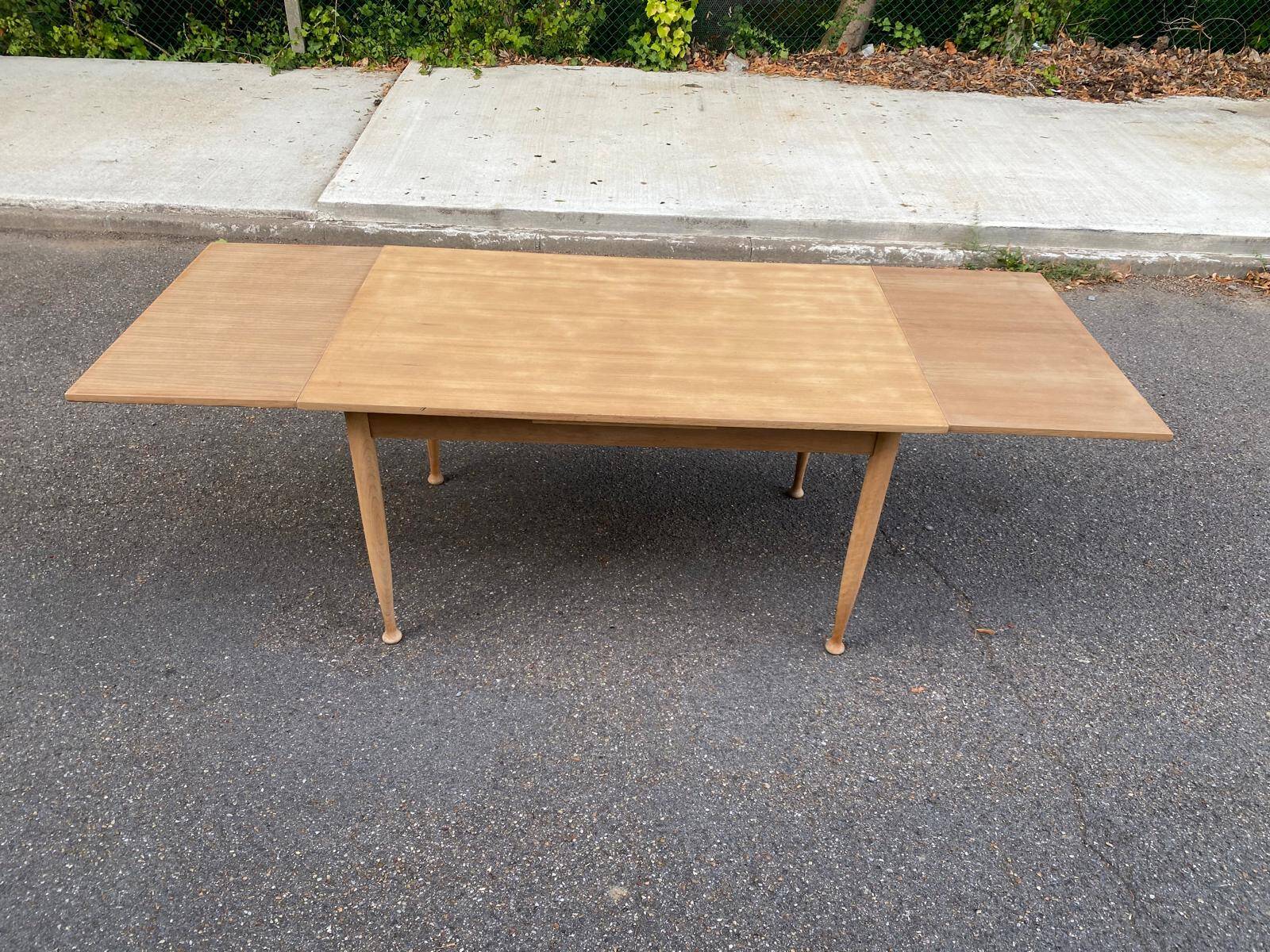 Table à manger scandinave extensible en bois 235cm 1960