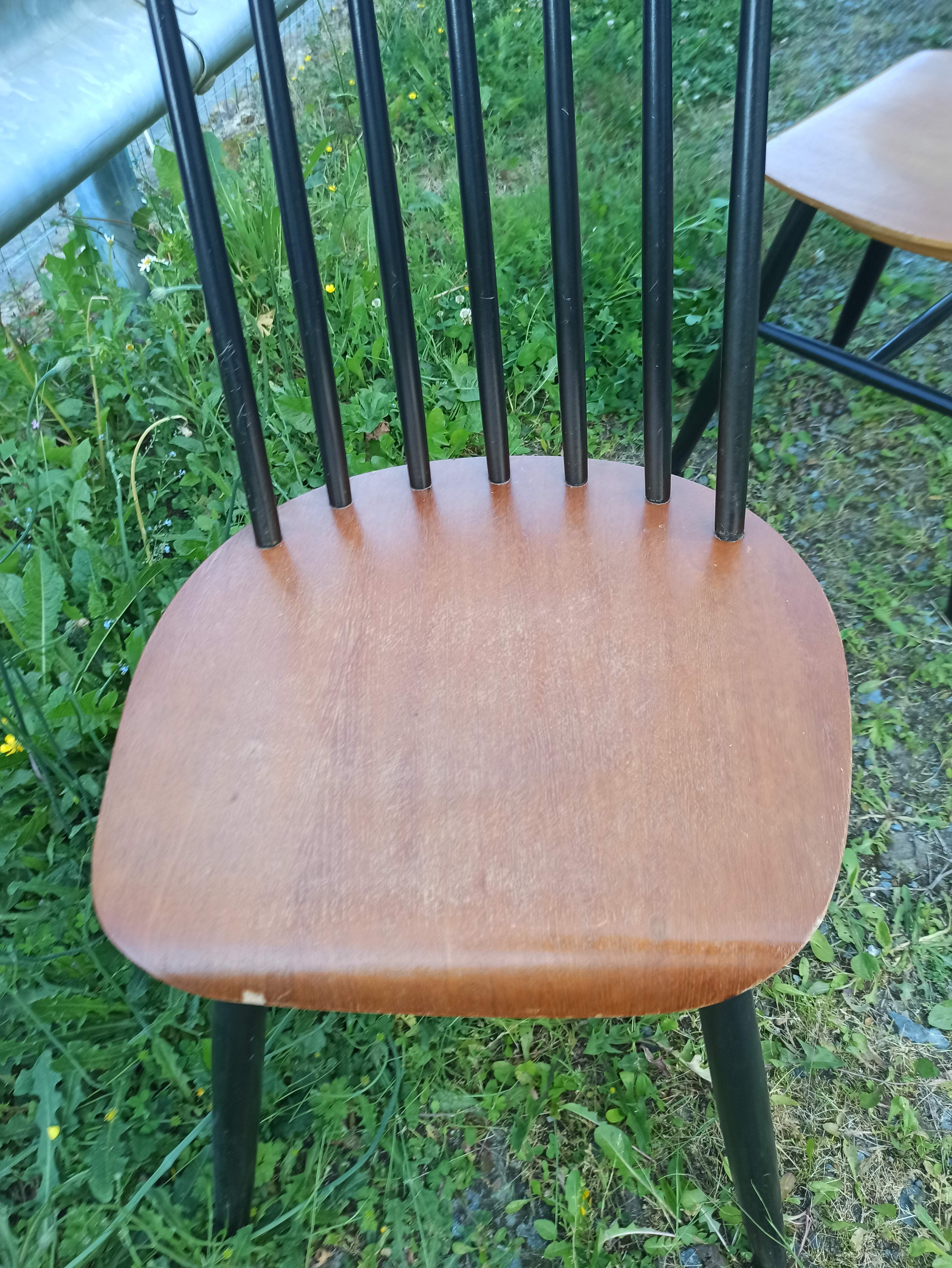 Paire chaises fanett par Ilmari Tapiovaara années 60