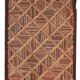 Old american carpet hooked handmade 88cm x 252cm 1880s